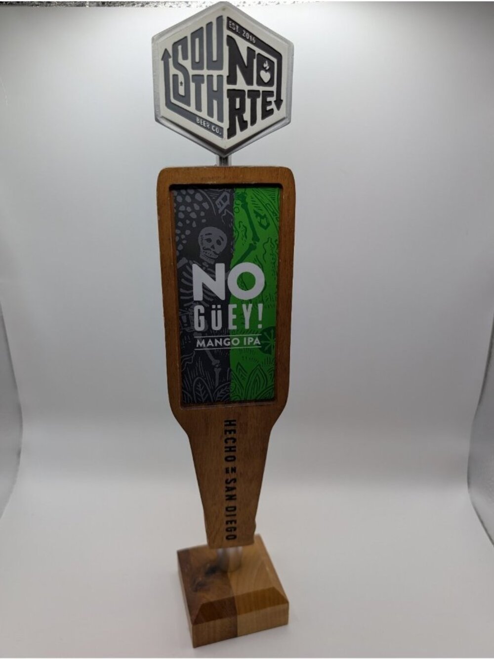 SoundThirteen NO GÜEY! Mango IPA Tap Handle Wood Breweriana Bar Decor